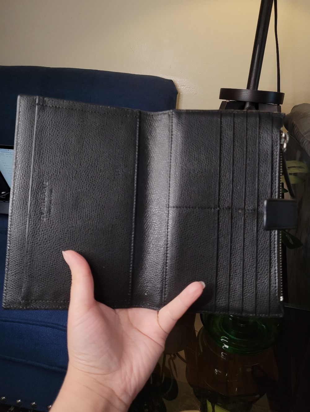 Everlane Black Pebbled Leather The Traveler Large Zippered Wallet Billfold - Picture 15 of 16